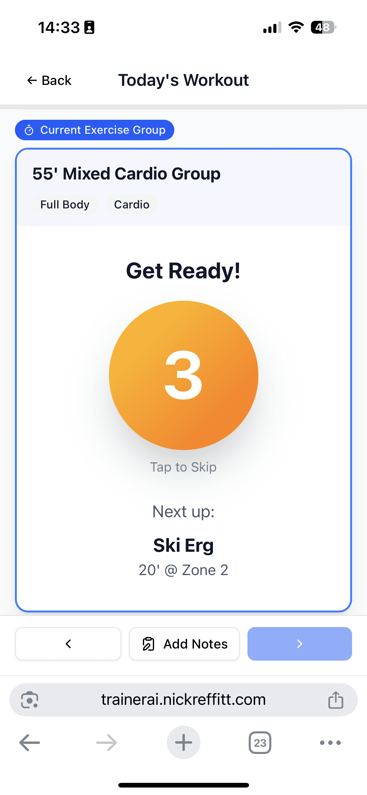 Adaptive Workout Sessions screenshot 4