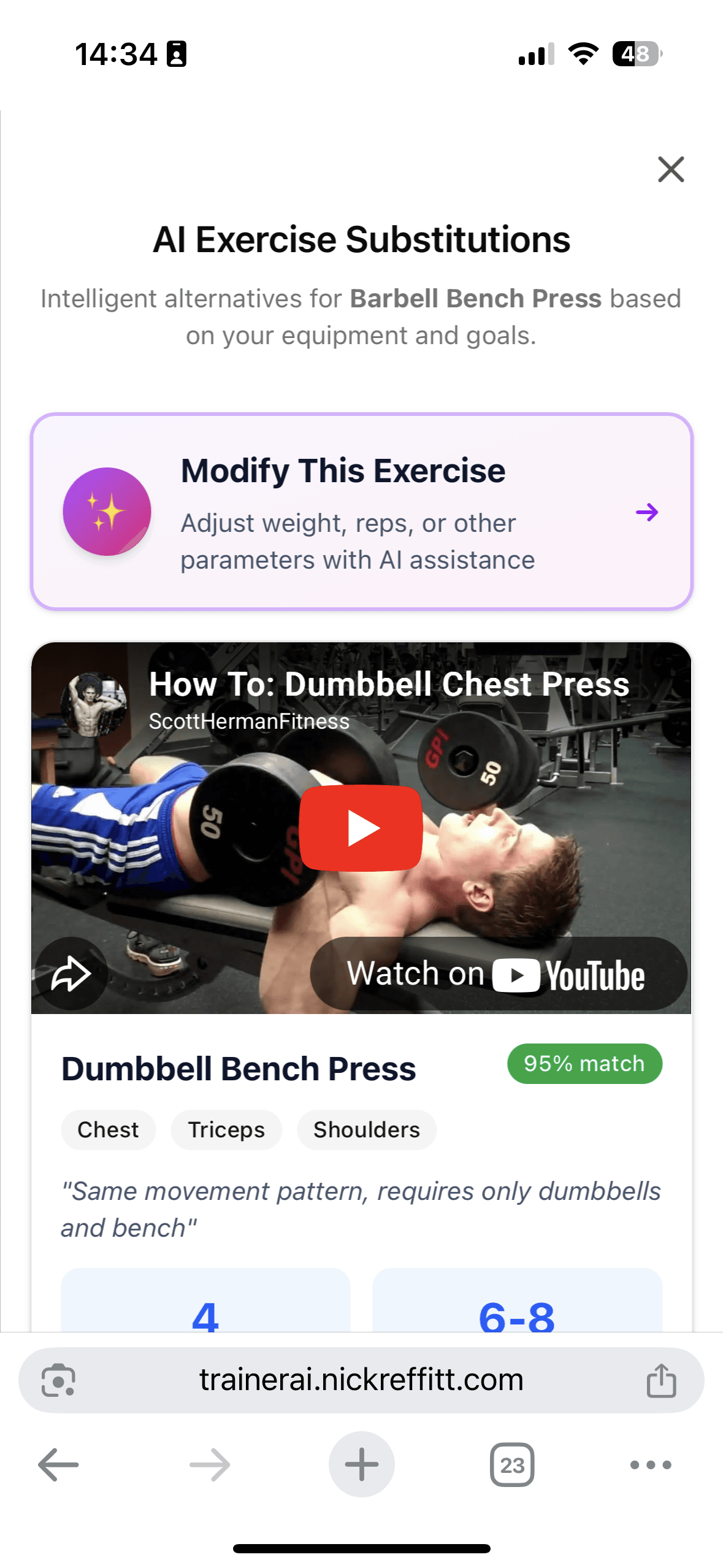 Adaptive Workout Sessions screenshot 6